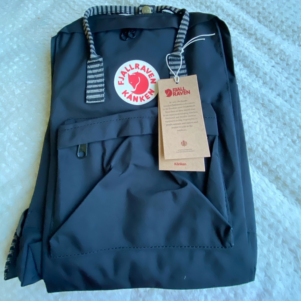 Fjallraven Black With Black And White Strips